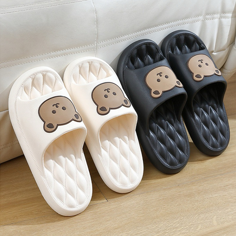 Dép Đi Trong Nhà Nhập Khẩu Quai Ngang Cute Gấu Chống Trượt Họa Tiết Hoạt Hình Dễ Thương Cho Nữ Siêu Hot 2023