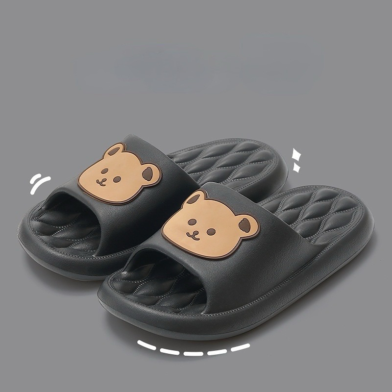 Dép Đi Trong Nhà Nhập Khẩu Quai Ngang Cute Gấu Chống Trượt Họa Tiết Hoạt Hình Dễ Thương Cho Nữ Siêu Hot 2023