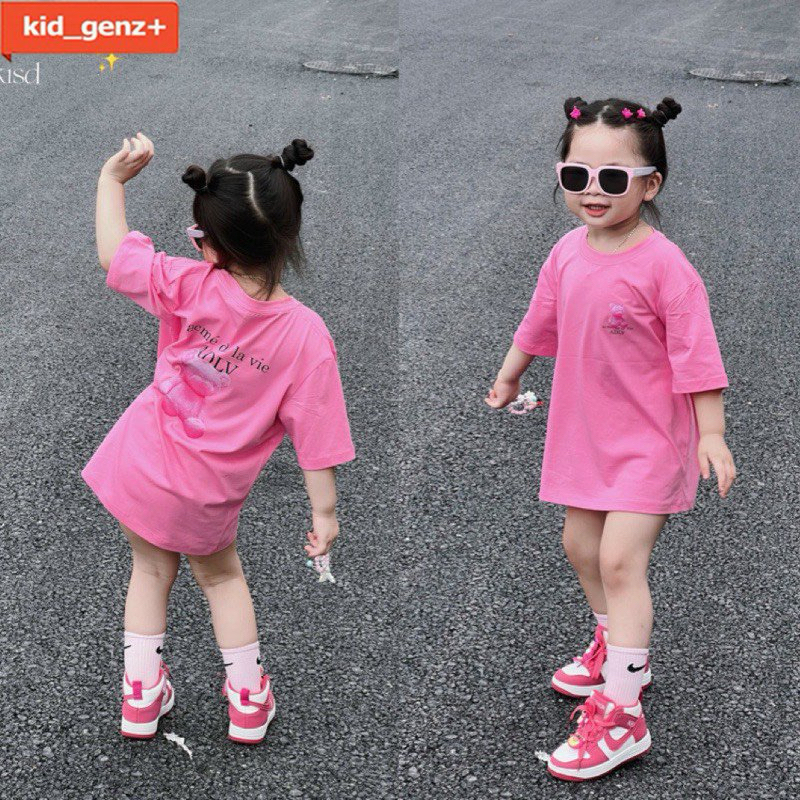 Áo thun gấu ADVL xám basic cho bé và gia đình , áo phông mặc nhóm unisex , Kid_genz