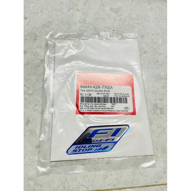 Tem FI Xanh Lớn IDLINGSTOP Honda Các đòng HONDA Vario 125 Click 125 AB 125 FUTURE LEAD125 SH MODE PCX VISION SHVN