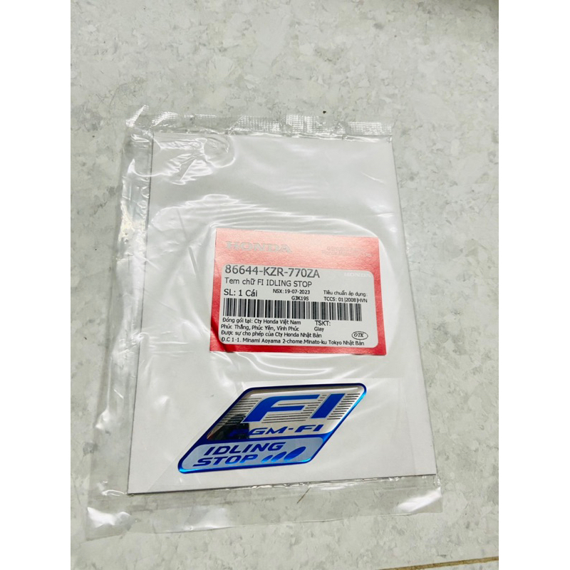 Tem FI Xanh Lớn IDLINGSTOP Honda Các đòng HONDA Vario 125 Click 125 AB 125 FUTURE LEAD125 SH MODE PCX VISION SHVN