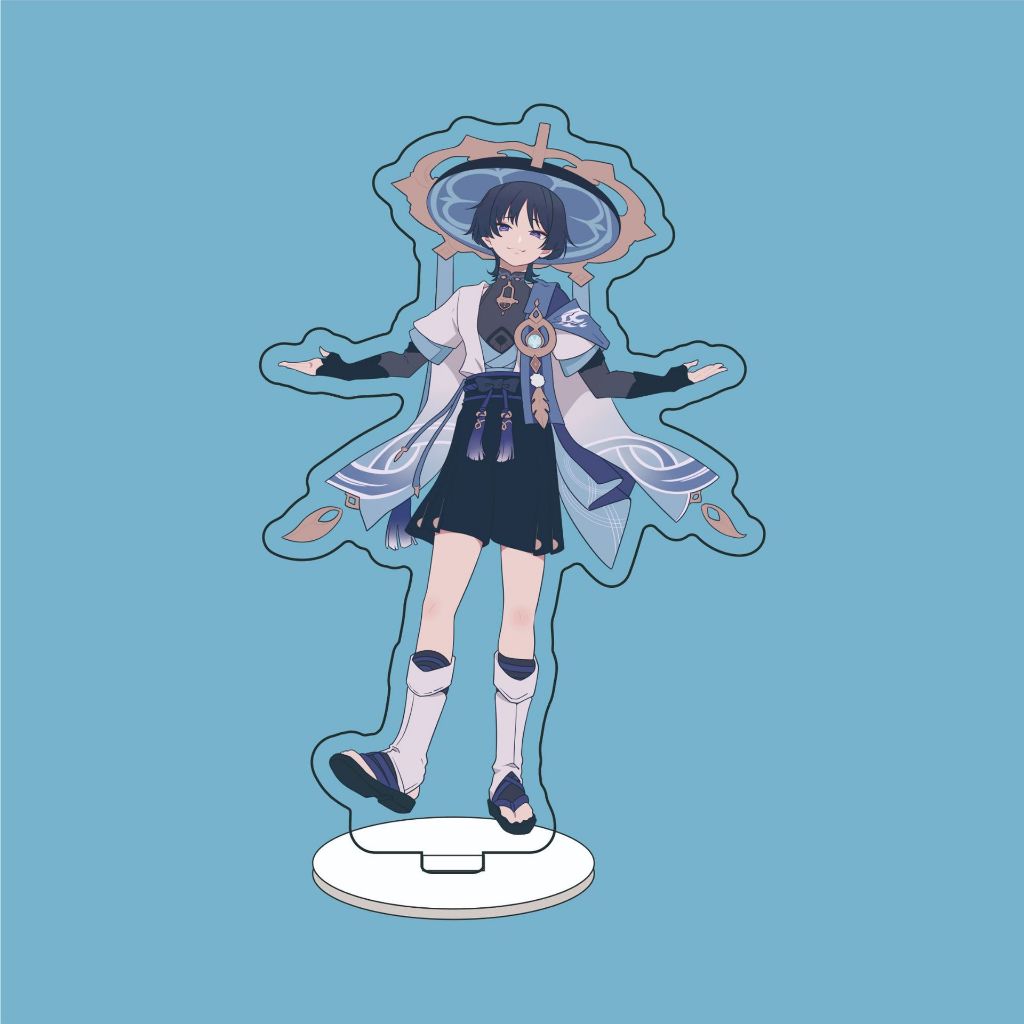 Sẵn Mô hình Wanderer Genshin Impact | Standee acrylic mica Ganyu Albedo Zhongli Tartaglia xinh cực Scaramouche Mochi