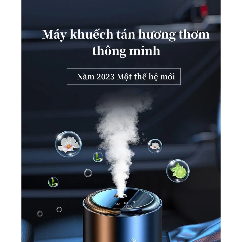 Máy xông tinh dầu trên xe ô tô, có đèn LED hiệu ứng chiếu đèn trần hình sao trời