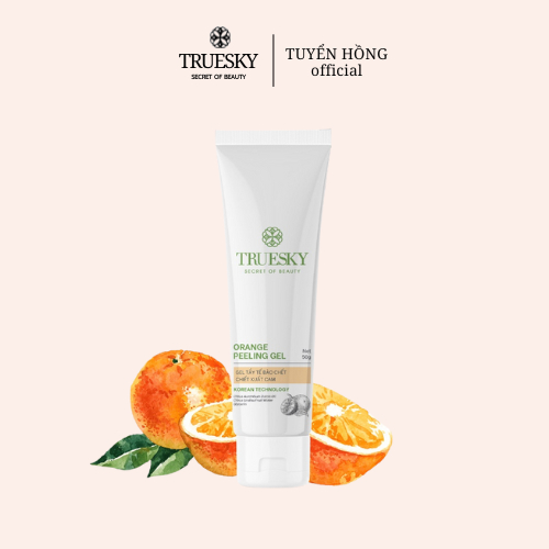 Tẩy tế bào chết da mặt Truesky Orange Peeling Gel dạng gel chiết xuất cam 50g