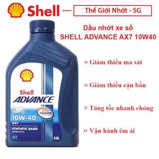 Nhớt xe số cao cấp Shell Advance 4T AX7 10W40