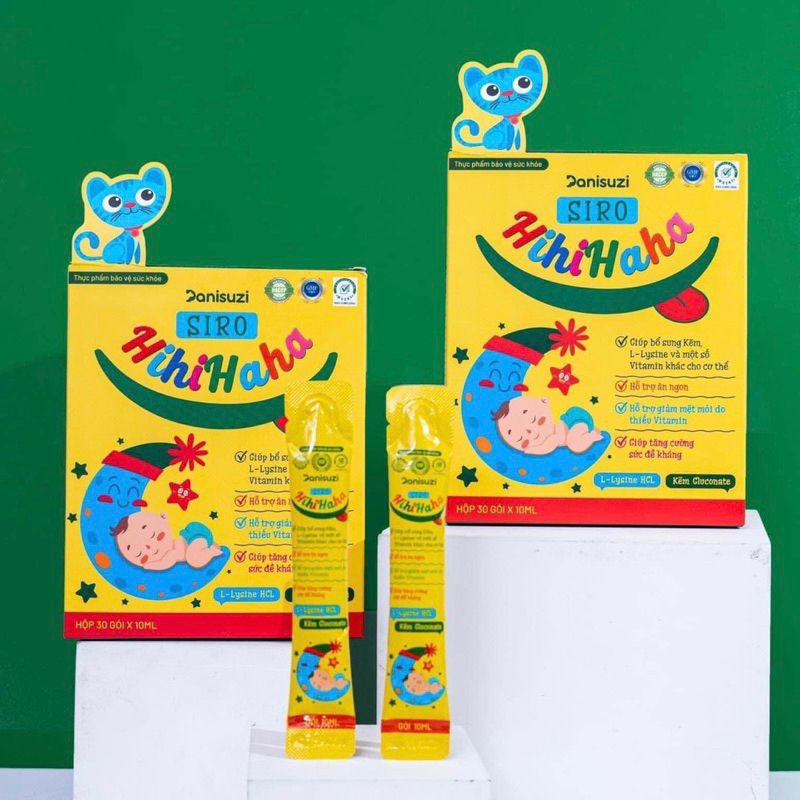 [CHÍNH HÃNG] Siro ăn ngon Hihihaha, siro ăn ngon cho bé, giúp bé tăng đề kháng, hấp thu tốt, tăng cân đều, hộp 30 gói