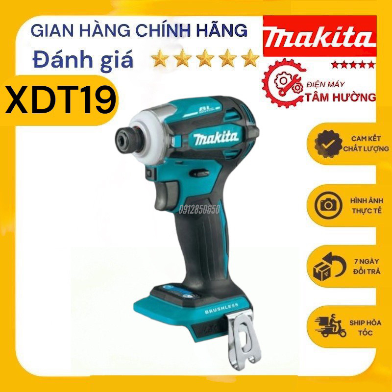 Máy bắt vít dùng pin Makita XDT19 hàng Usa ( Thân máy )