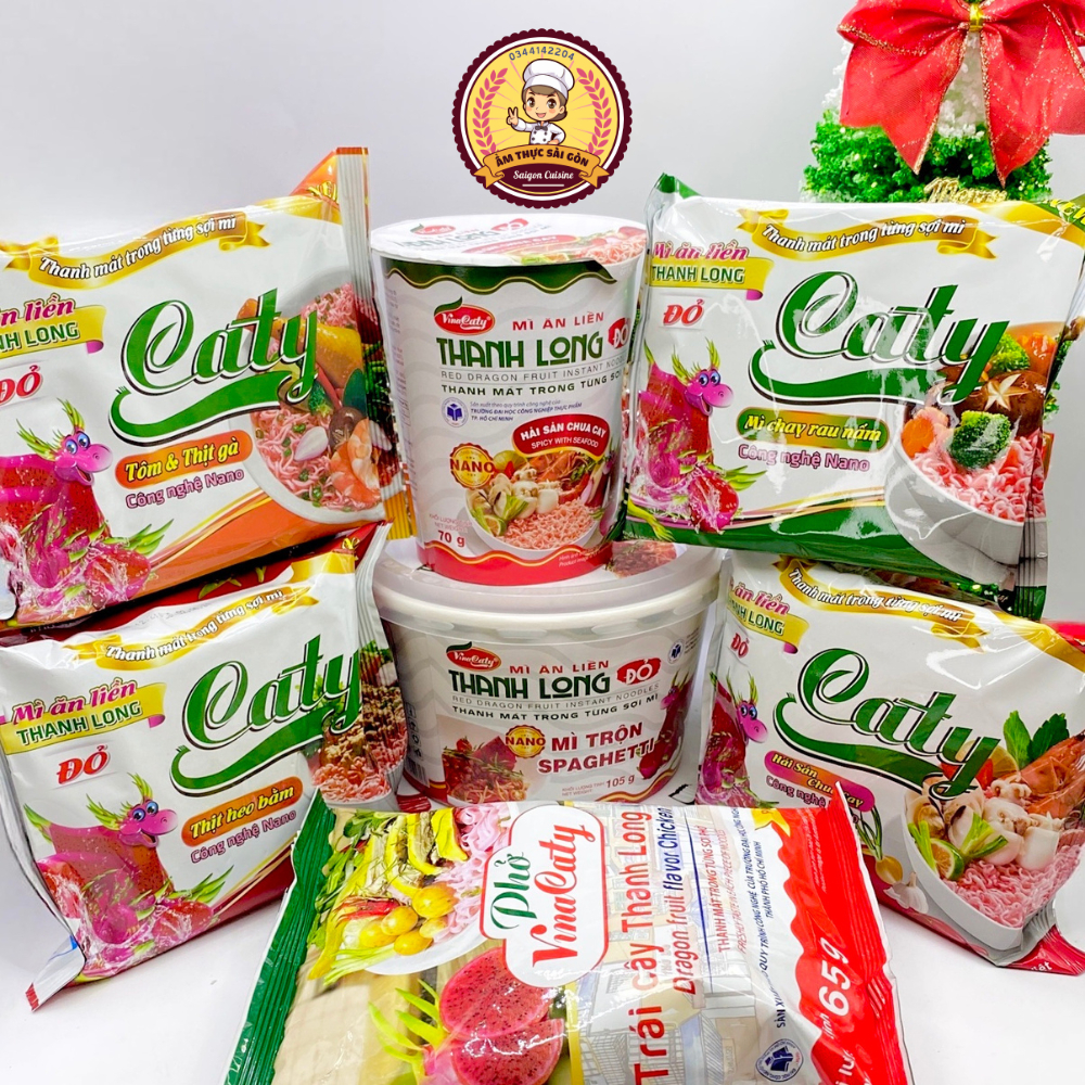 Combo 6/ Combo 7/ Combo 10 loại Mì Thanh long đỏ Caty đang hot  - Ẩm thực Sài Gòn