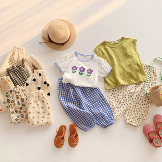 Quần bom xô Muslin chống muỗi hoạ tiết cho bé trai bé gái mẫu mới về