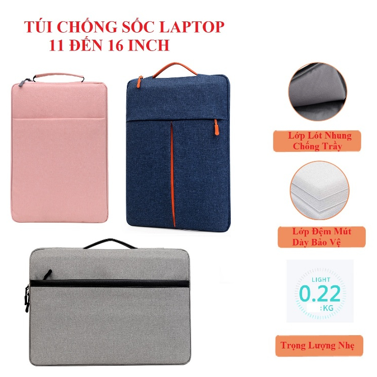 Túi chống sốc laptop 13 14 15 inch bền đẹp, túi chống sốc laptop dày dặn hợp thời trang cao cấp, túi laptop cho nam nữ