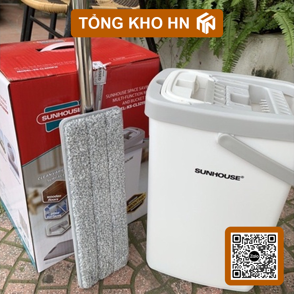 Bộ lau nhà đa năng SPACE SAVING SUNHOUSE KS-CL3211PW - Bảo hành 6 tháng