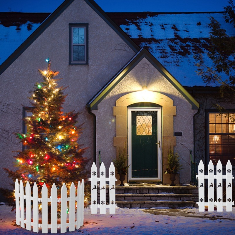 Hàng rào nhựa lắp ghép quanh cây thông Noel  cao 20cm, bộ dài 1.55m