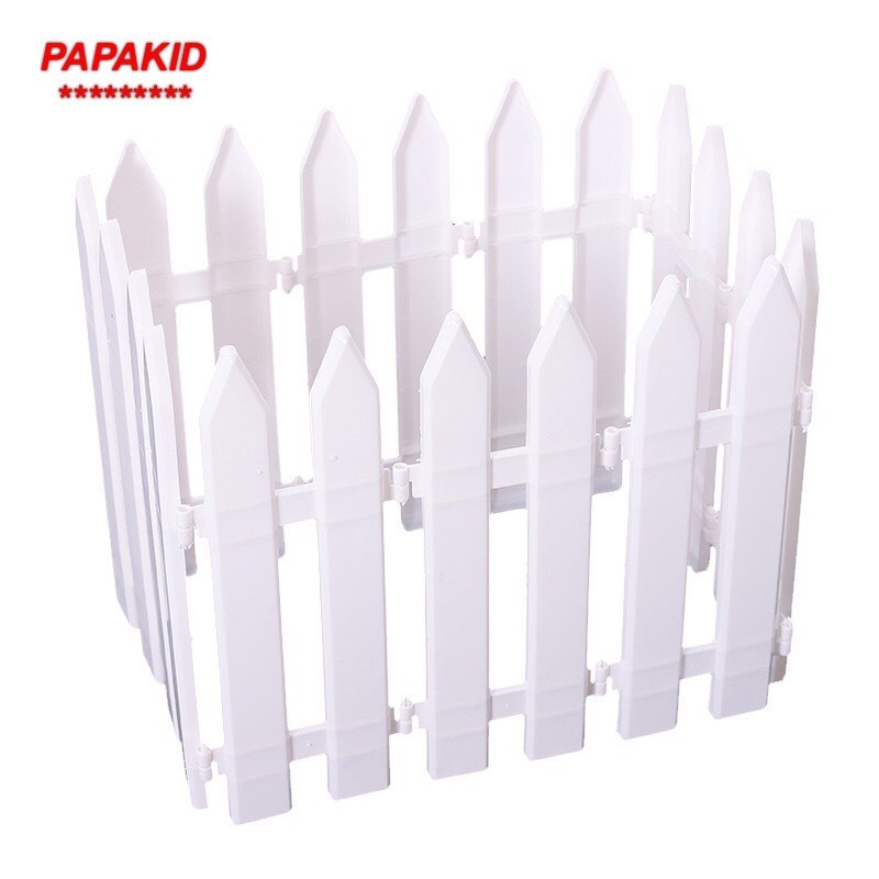 Hàng rào nhựa lắp ghép quanh cây thông Noel  cao 20cm, bộ dài 1.55m