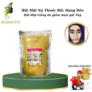 Bột mặt nạ thuôc Bắc dạng dẻo dùng đắp mặt nạ trắng da giảm mụn thâm Hàng Chuẩn 1kg.