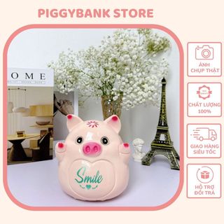 Lợn đất, heo đất, ống heo tiết kiệm tiền lợn SMILE siêu đáng yêu kute - Piggybank Store PS32