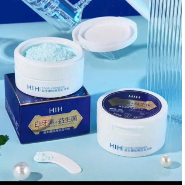 HIH Cam kết trắng bật tông, dứt điểm hôi miệng, giảm viêm nha chu với bột đánh răng 50g