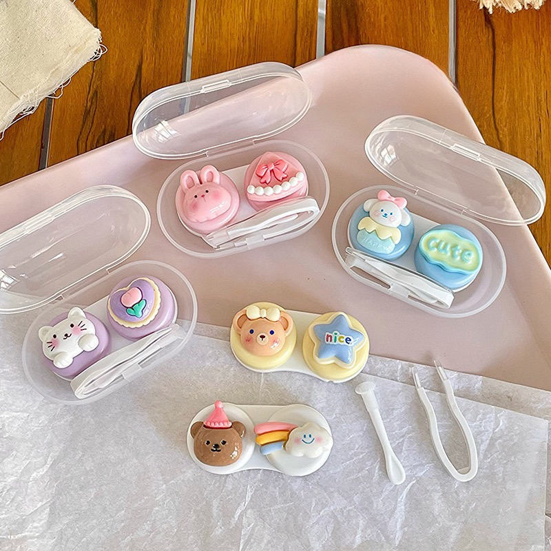 Khay Dụng Cụ Đeo Lens Nhân Vật Ngộ Nghĩnh 🐰 _ Case Lens Xinh