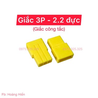 Giắc 3P 2.2 CÁI -TRẮNG- ghim công tắc đèn còi xinhan đề cos pha socket terminal Connector housing iiib at48