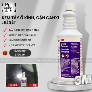Dung dịch tẩy ố kính xe 3M, vảy cá trên vách kính, tẩy rỉ sét inox, vệ sinh bồn tắm 946ml nhập Mỹ