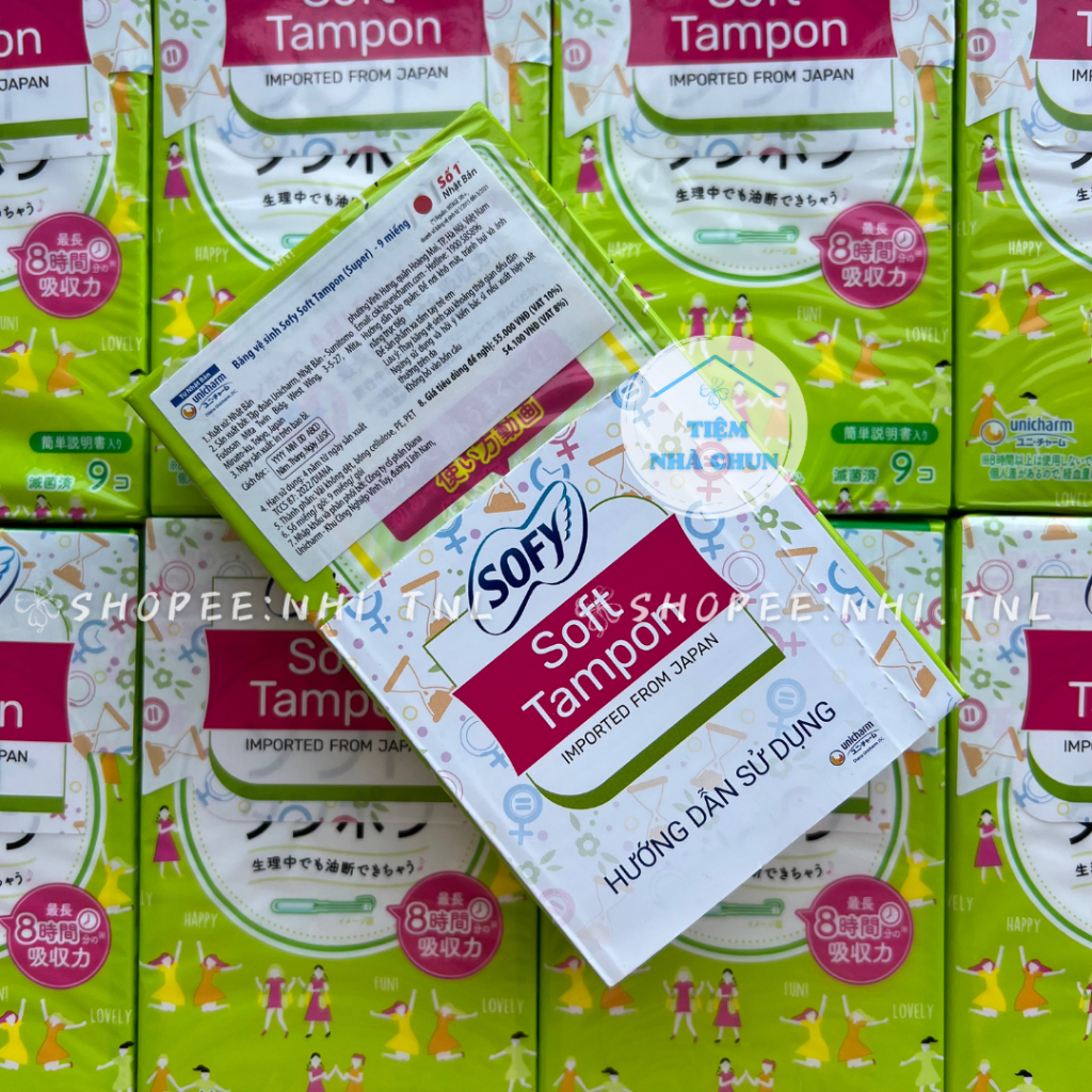 CHE TÊN SP -  BỘ 3 GÓI 9 Ống Băng Vệ Sinh Sofy Soft Tampon Super Siêu Thấm Nhập Khẩu Nhật Bản - NHI.TNL