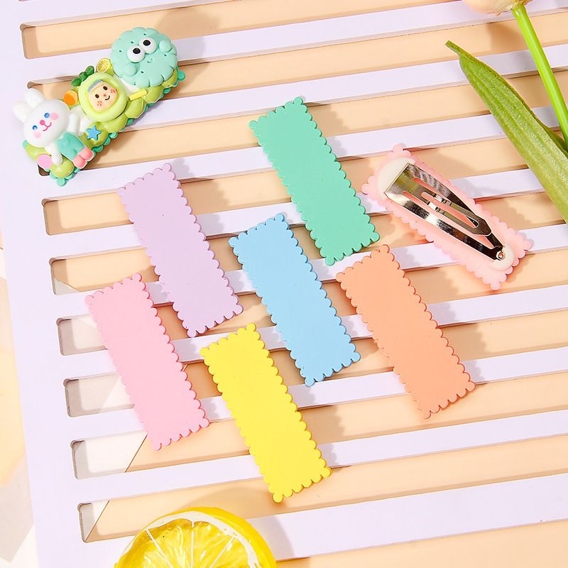 Kẹp tóc chữ nhật màu pastel