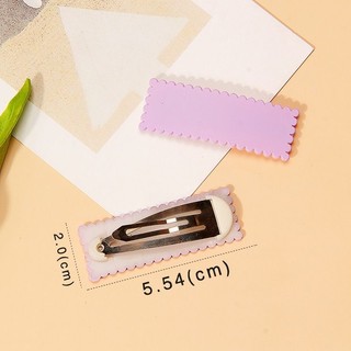 Kẹp tóc chữ nhật màu pastel