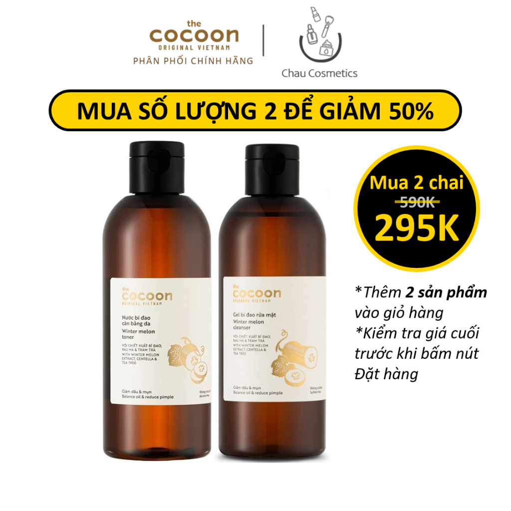 Gel bí đao rửa mặt Cocoon 140ml-310ml