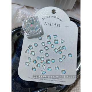 Set đá khối mini size bé đính móng dễ mix đủ màu