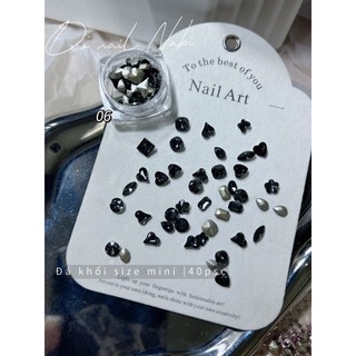 Set đá khối mini size bé đính móng dễ mix đủ màu