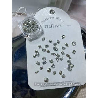 Set đá khối mini size bé đính móng dễ mix đủ màu
