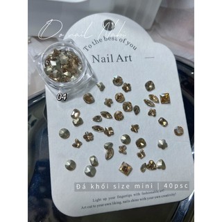 Set đá khối mini size bé đính móng dễ mix đủ màu