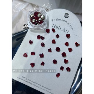 Set đá khối mini size bé đính móng dễ mix đủ màu