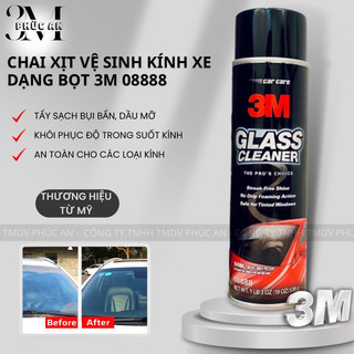Chai xịt bọt rửa kính và vệ sinh kính xe hơi 3M Glass Cleaner 08888 538g