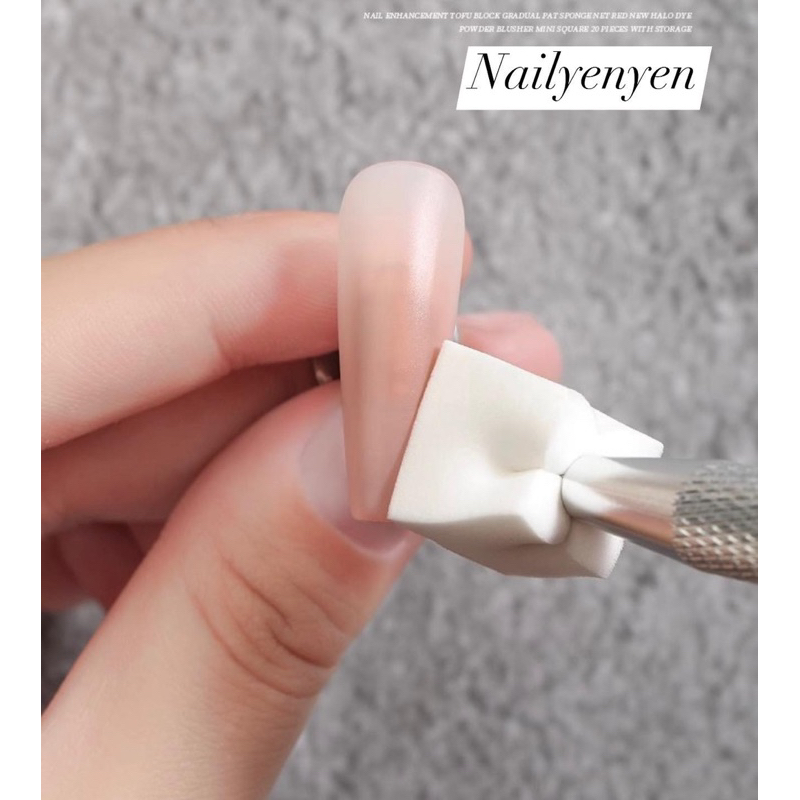 Cây gắp mút nail - bông mút dặm ombre nail