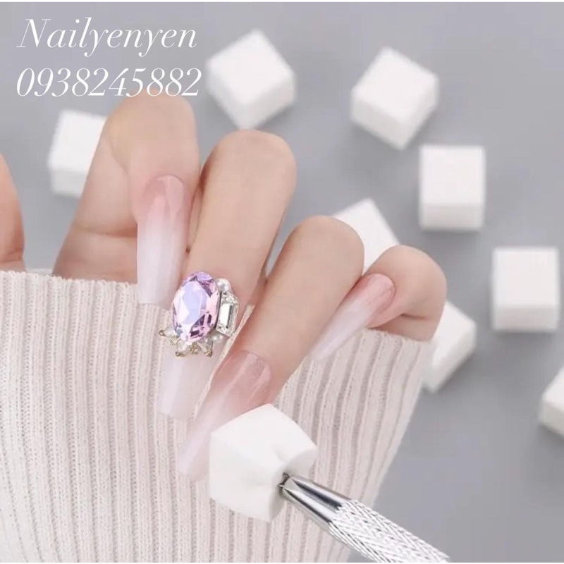 Cây gắp mút nail - bông mút dặm ombre nail