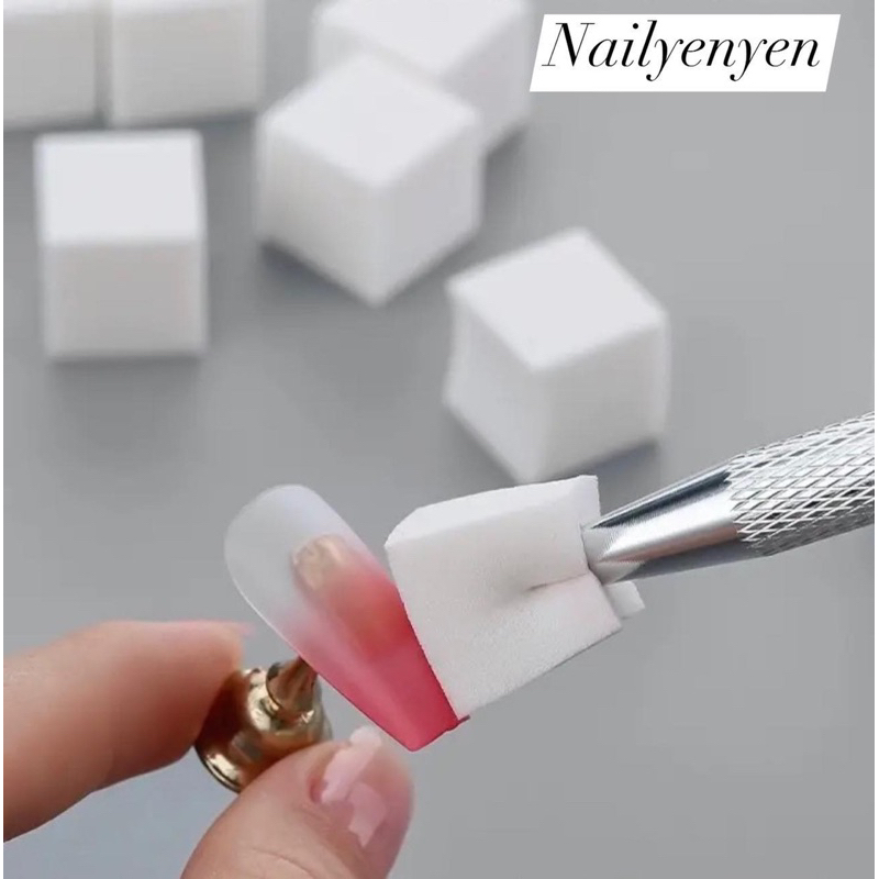 Cây gắp mút nail - bông mút dặm ombre nail