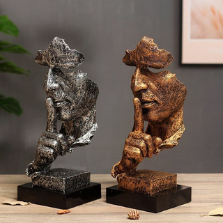 Tượng decor không nói - im lặng là vàng cao 34cm