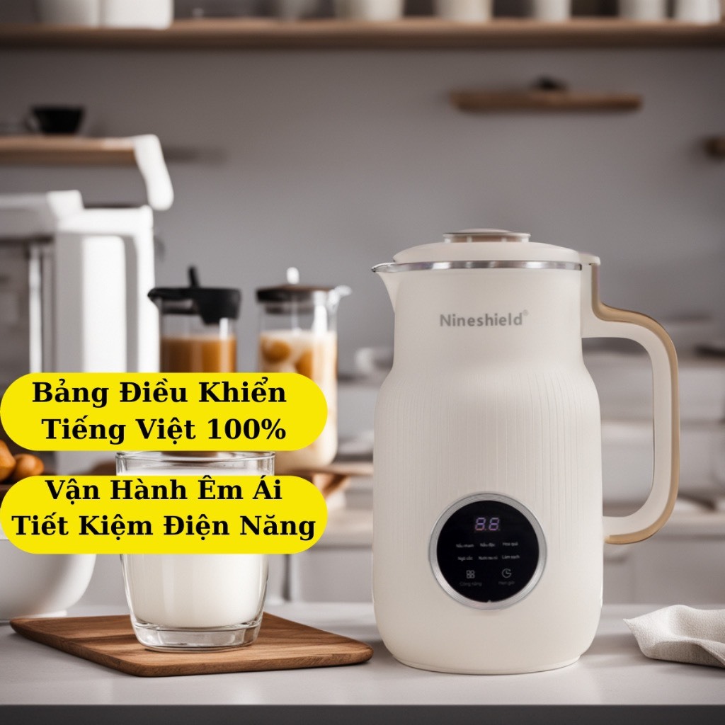 Máy làm sữa hạt Nineshield KB-108/ KB-110/ KB-101, Máy xay nấu làm sữa hạt cao cấp chính hãng dung tích lớn 1000ml