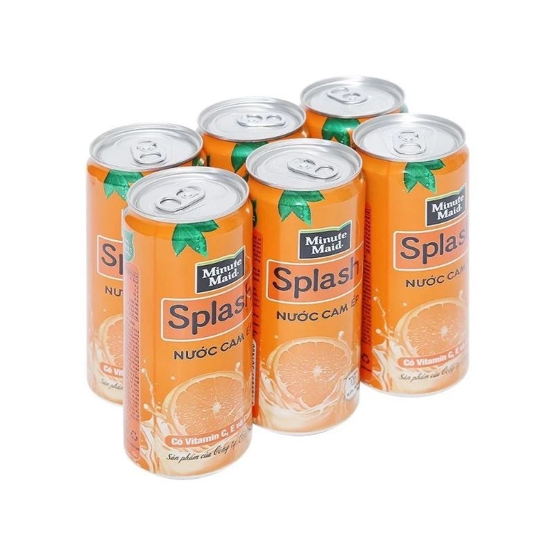 Thùng 24 lon cam ép splash 320ml