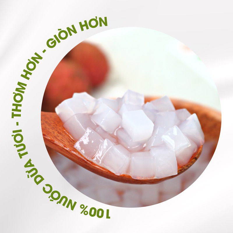 Thạch dừa non- Thơm ngon tròn vị- Nguyên chất 100% - Túi 1kg