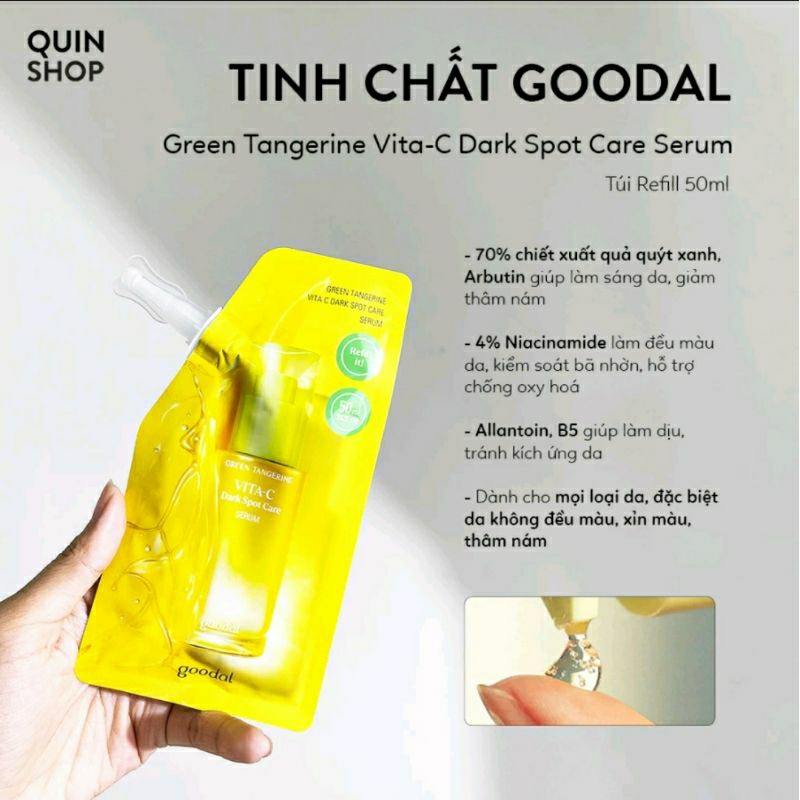 Tinh Chất Dưỡng Sáng, Mờ Thâm Goodal Green Tangerine Vita-C Dark Spot Care Serum 50ml