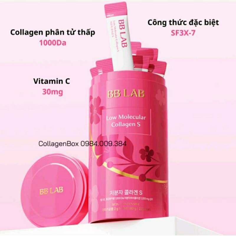 BỘT COLLAGEN 𝐁𝐁 𝐋𝐚𝐛 𝐋𝐨𝐰 𝐌𝐨𝐥𝐞𝐜𝐮𝐥𝐚𝐫 𝐂𝐨𝐥𝐥𝐚𝐠𝐞𝐧 𝐒 phiên bản mới