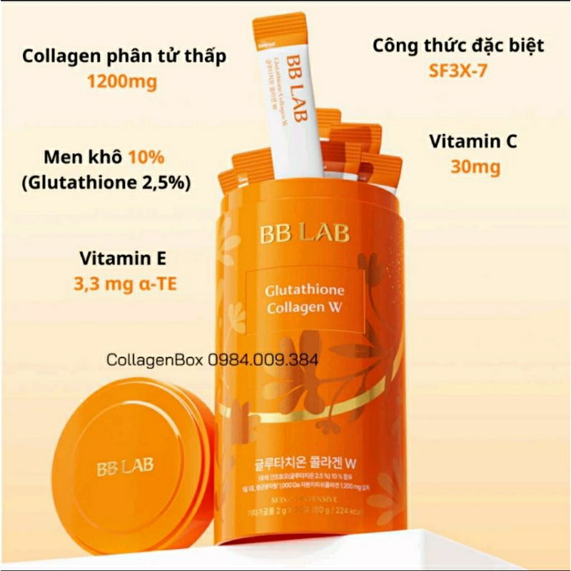 BỘT COLLAGEN 𝐁𝐁 𝐋𝐚𝐛 𝐋𝐨𝐰 𝐌𝐨𝐥𝐞𝐜𝐮𝐥𝐚𝐫 𝐂𝐨𝐥𝐥𝐚𝐠𝐞𝐧 𝐒 phiên bản mới
