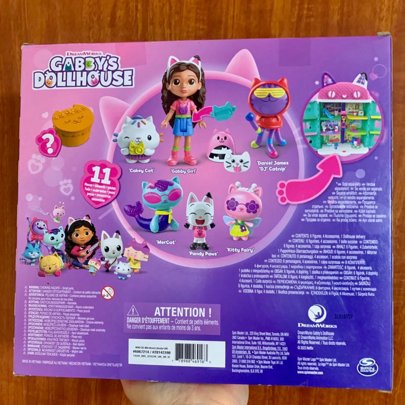 Hộp Búp Bê Gabby’s Dollhouse gồm 7 nhân vật và 1 phụ kiện đáng yêu