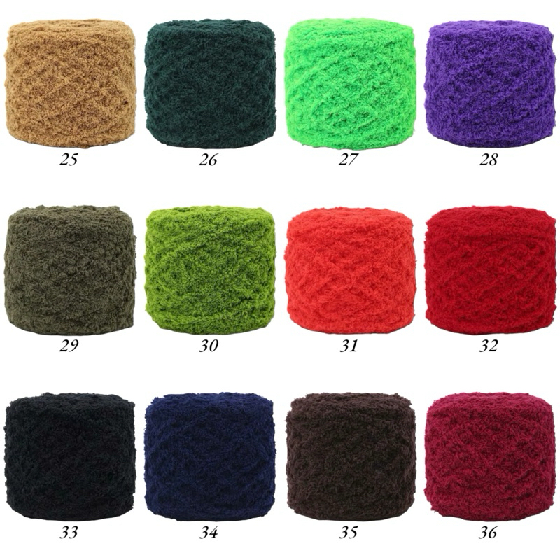 Len bông xù 100 gram 6mm