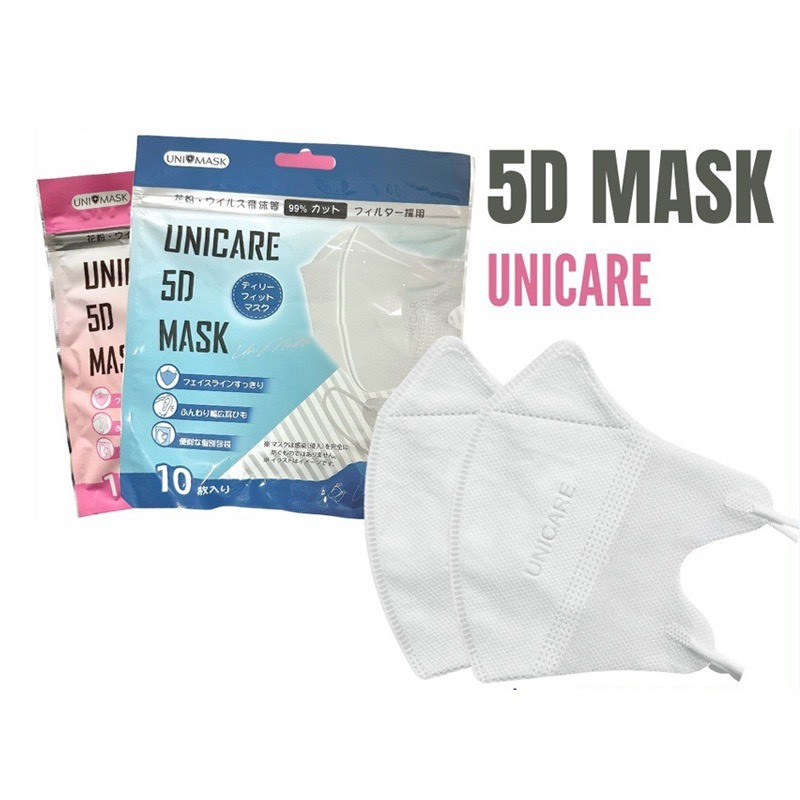 THÙNG 100 Chiếc Khẩu Trang 5D THÁI LAN, 5D MASK CAREION kháng khuẩn dày dặn nhiều màu sắc