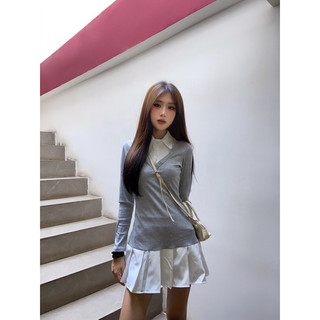 Peekaboo- đầm len sơ mi