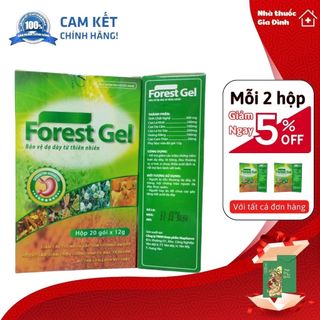 Forest Gel, giảm đau dạ dày, trào ngược dạ dày, lành vết loét dạ dày - Hộp 20 gói 12g