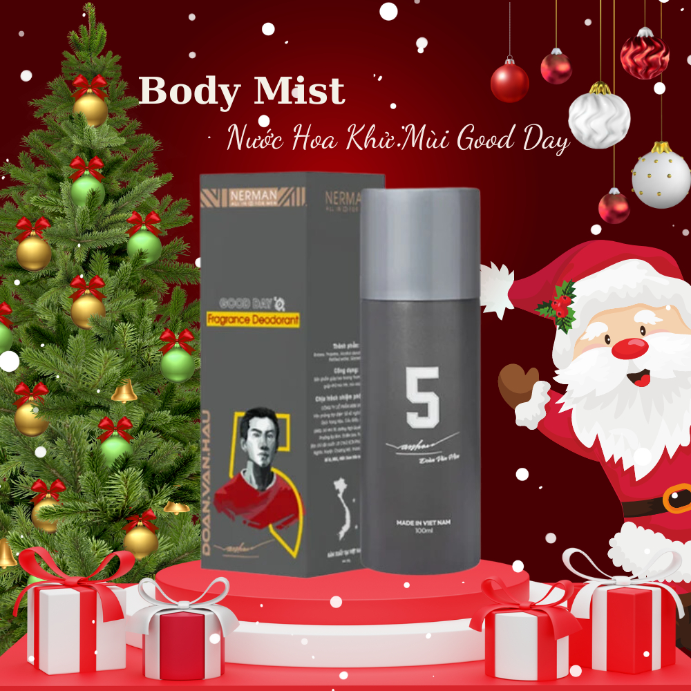 Xịt Khử Mùi Hương Nước Hoa Good Day_Body Mist Dành Cho Nam Giới, Khử Mùi Lưu Hương Cả Ngày Dài_Chính Hãng