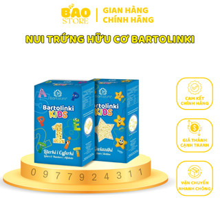 Nui ăn dặm hữu cơ bartolini 250g cho bé từ 5m+
